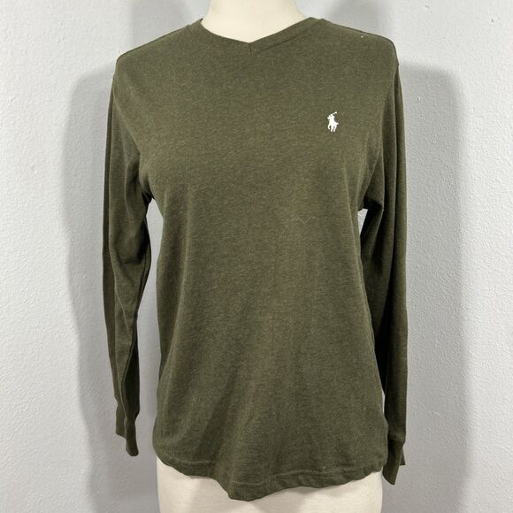 Polo Ralph Lauren Other - Polo Ralph Lauren Polo Shirt Youth M 10/12 Green Pony Regular Fit Long Sleeve